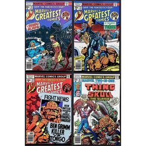 Marvel Comic 4x Lot Marvel's Greatest #72 74 75‎ Marvel Two-In-One 35 Newsstand